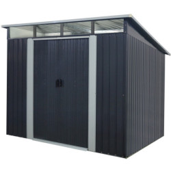 Abri de jardin métal 6,67m² Skylight anthracite + Ancrage X-METAL