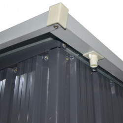 Abri de jardin métal 6,67m² Skylight anthracite + Ancrage X-METAL