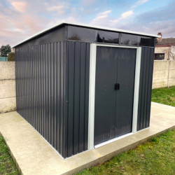 Abri de jardin métal 6,67m² Skylight anthracite + Ancrage X-METAL
