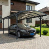 Carport alu anthracite 3x6,47m + Toit polycarbonate 6mm X-METAL