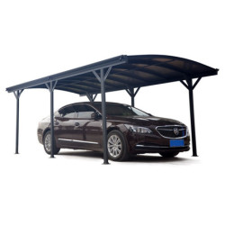 Carport alu anthracite 3x6,47m + Toit polycarbonate 6mm X-METAL