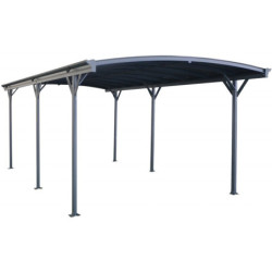 Carport alu anthracite 3x6,47m + Toit polycarbonate 6mm X-METAL