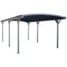Carport alu anthracite 3x6,47m + Toit polycarbonate 6mm X-METAL