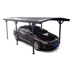 Carport alu anthracite 3x6,47m + Toit polycarbonate 6mm X-METAL