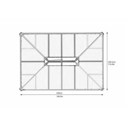 Pergola en alu et polycarbonate 430x295cm Martinique 4300 Palram - Canopia