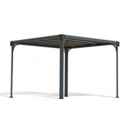 Pergola en alu et polycarbonate 309x309cm Milano 3000 - Palram® - Canopia