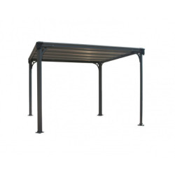 Pergola en alu et polycarbonate 309x309cm Milano 3000 - Palram® - Canopia