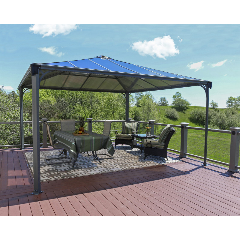 Pergola en alu + Toit polycarbonate 429x429cm Palermo 4300 Palram - Canopia