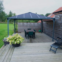 Pergola en alu + Toit polycarbonate 429x429cm Palermo 4300 Palram - Canopia