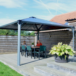 Pergola en alu + Toit polycarbonate 429x429cm Palermo 4300 Palram - Canopia
