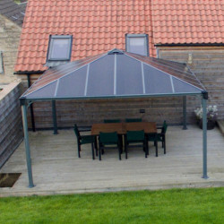 Pergola en alu + Toit polycarbonate 429x429cm Palermo 4300 Palram - Canopia