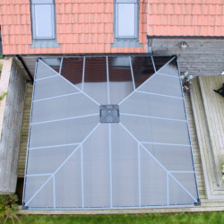 Pergola en alu + Toit polycarbonate 429x429cm Palermo 4300 Palram - Canopia