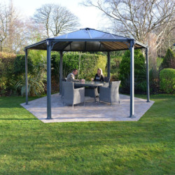 Pergola en alu et polycarbonate Monaco™ 450x390cm - Palram - Canopia