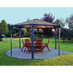 Pergola en alu et polycarbonate Monaco™ 450x390cm - Palram - Canopia