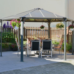 Pergola en alu et polycarbonate Monaco™ 450x390cm - Palram - Canopia