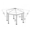 Pergola alu 359x414,5cm Roma Palram avec toit en polycarbonate