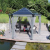 Pergola alu 359x414,5cm Roma Palram avec toit en polycarbonate