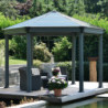Pergola alu 359x414,5cm Roma Palram avec toit en polycarbonate