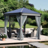 Pergola alu 359x414,5cm Roma Palram avec toit en polycarbonate