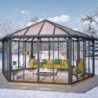Pergola fermée en alu et polycarbonate 517x595cm Garda - Palram - Canopia