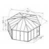 Pergola fermée en alu et polycarbonate 517x595cm Garda - Palram - Canopia