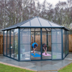 Pergola fermée en alu et polycarbonate 517x595cm Garda - Palram - Canopia