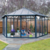 Pergola fermée en alu et polycarbonate 517x595cm Garda - Palram - Canopia