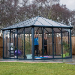 Pergola fermée en alu et polycarbonate 517x595cm Garda - Palram - Canopia