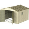 Abri jardin PVC WoodStyle Premium 10,56m² + Kit fondation Duramax
