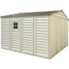 Abri jardin PVC WoodStyle Premium 10,56m² + Kit fondation Duramax