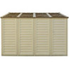 Abri jardin PVC WoodStyle Premium 10,56m² + Kit fondation Duramax