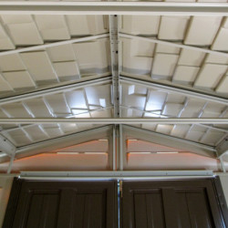 Abri jardin PVC WoodStyle Premium 10,56m² + Kit fondation Duramax