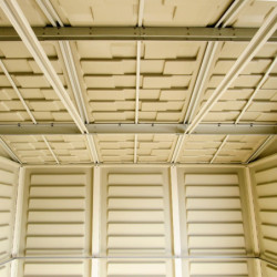 Abri jardin PVC WoodStyle Premium 10,56m² + Kit fondation Duramax