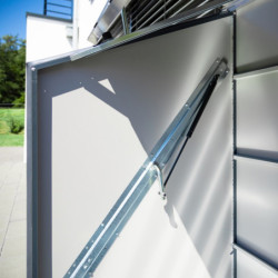 Abri à vélos en métal Sesame 1500L anthracite 1,41m² TRIMETALS