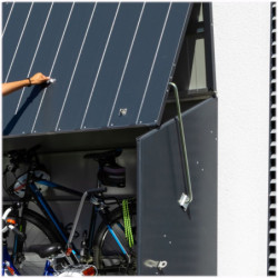 Abri à vélos en métal Sesame 1500L anthracite 1,41m² TRIMETALS