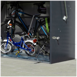 Abri à vélos en métal Sesame 1500L anthracite 1,41m² TRIMETALS