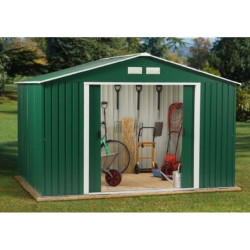 Abri de jardin en métal vert pin 7,81m² de DURAMAX