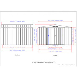 Abri de jardin en métal vert pin 9,75m² Duramax pas cher