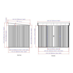 Abri en métal imitation bois Skylight à toit plat 4,84m² DURAMAX