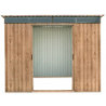 Abri en métal imitation bois Skylight à toit plat 4,84m² DURAMAX