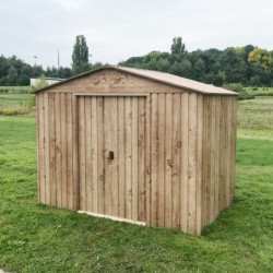 Abri de jardin en métal imitation bois 4,78m² sécurisé - Duramax