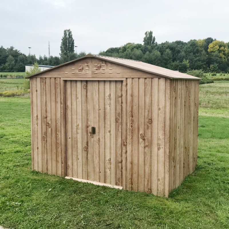 Abri de jardin en métal imitation bois 4,78m² sécurisé - Duramax