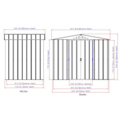 Abri de jardin en métal imitation bois 4,78m² sécurisé - Duramax
