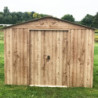 Abri de jardin en métal imitation bois 4,78m² sécurisé - Duramax
