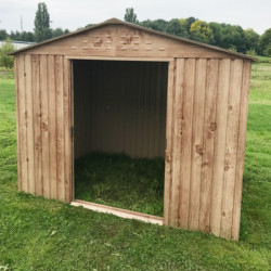 Abri de jardin en métal imitation bois 4,78m² sécurisé - Duramax