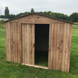 Abri de jardin en métal imitation bois 4,78m² sécurisé - Duramax