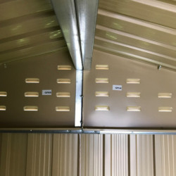 Abri de jardin en métal imitation bois 4,78m² sécurisé - Duramax