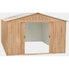 Abri de jardin en métal imitation bois naturel 7,75m² - DURAMAX