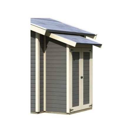 Armoire modulaire en bois massif gris terre Karibu