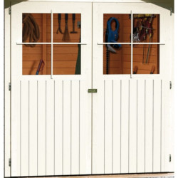 Abri en bois vitrifié gris 19mm 4.62m² Glücksburg 3 - Karibu